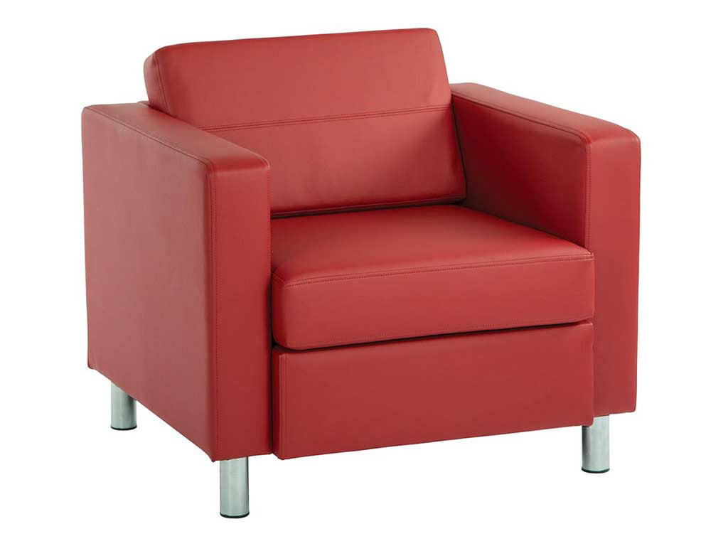 Fauteuil carré rouge - Série Pacific
