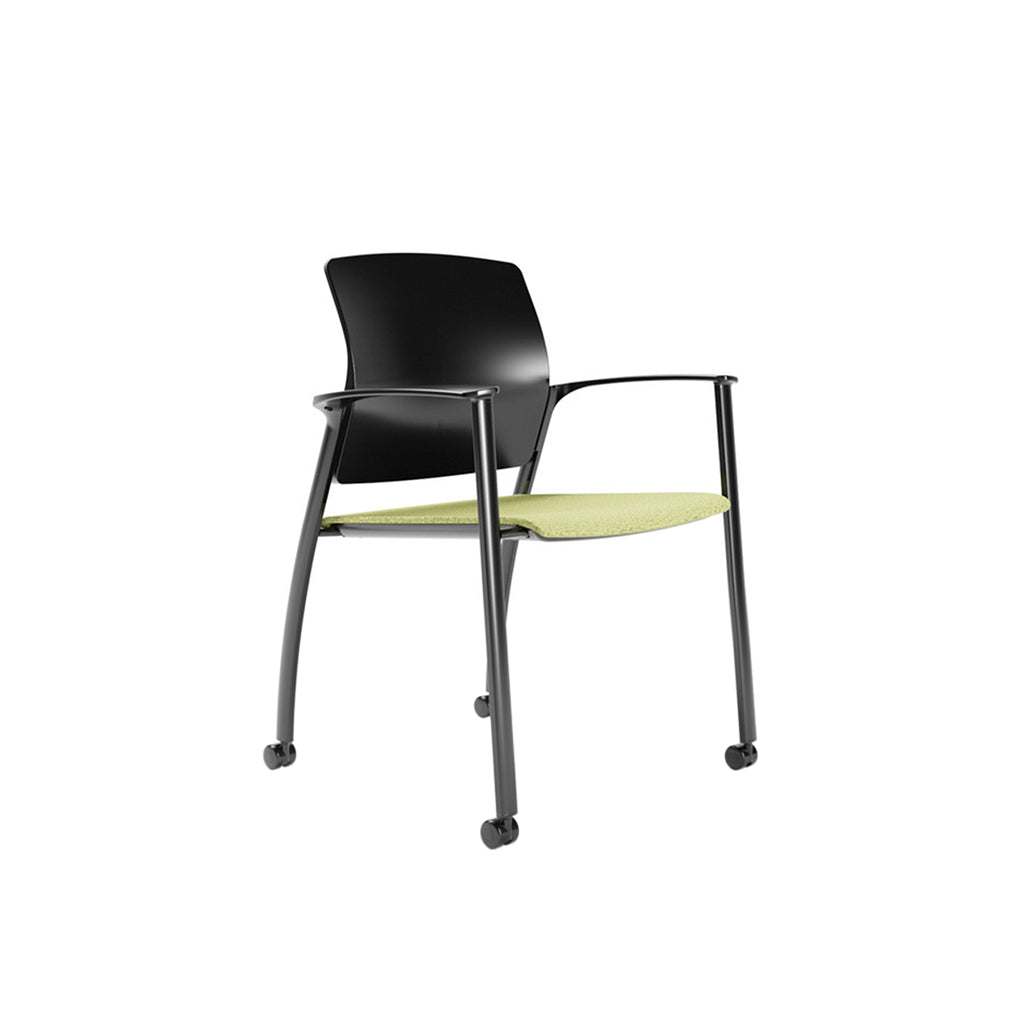Chaise visiteur 4 pattes avec bras et dos polypropylène - Série Firefly II 200
