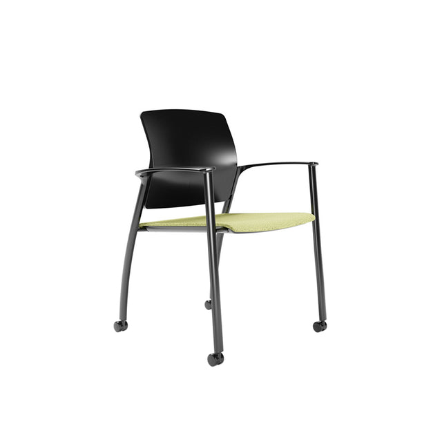 Chaise visiteur 4 pattes avec bras et dos polypropylène - Série Firefly II 200