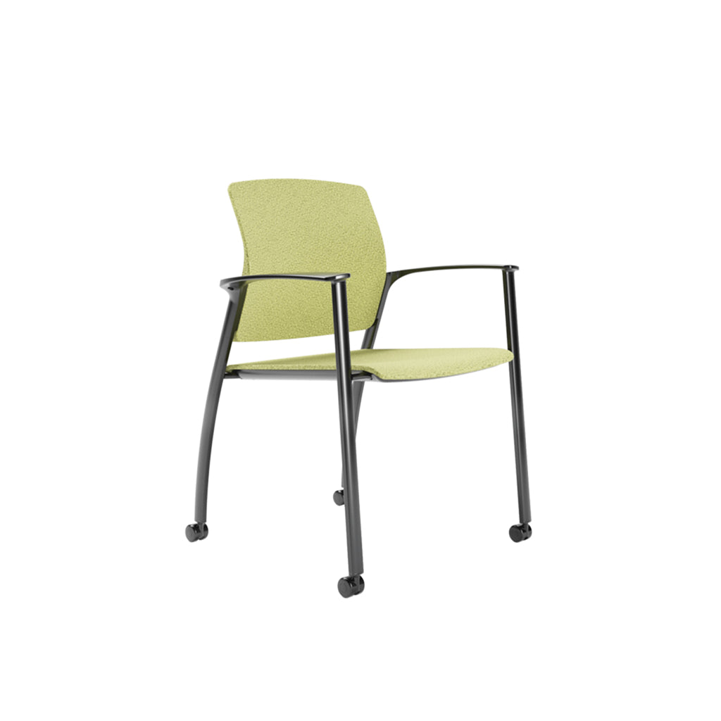 Chaise visiteur 4 pattes rembourrée avec bras - Série Firefly II 200UPH