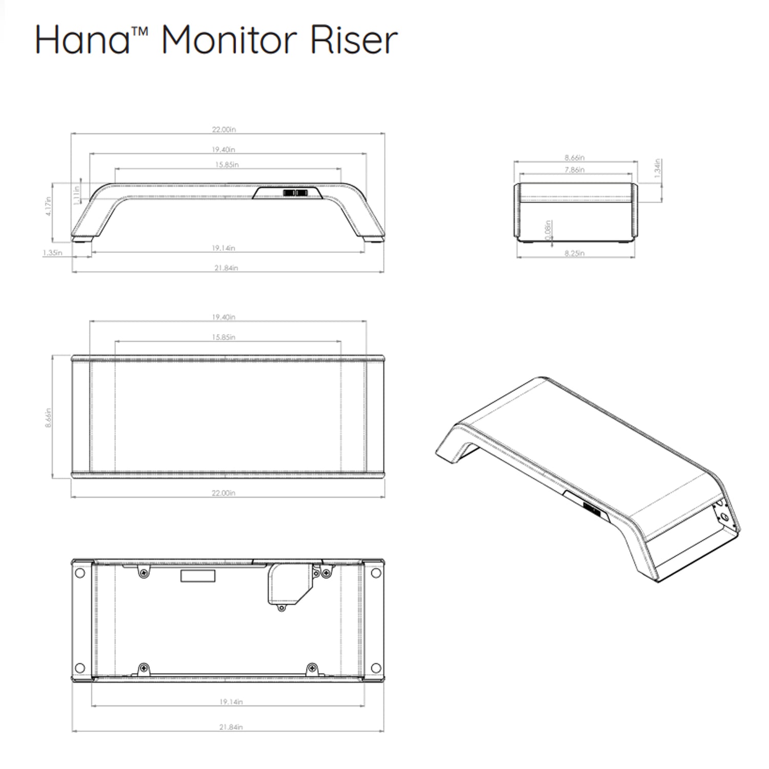 Hana monitor stand