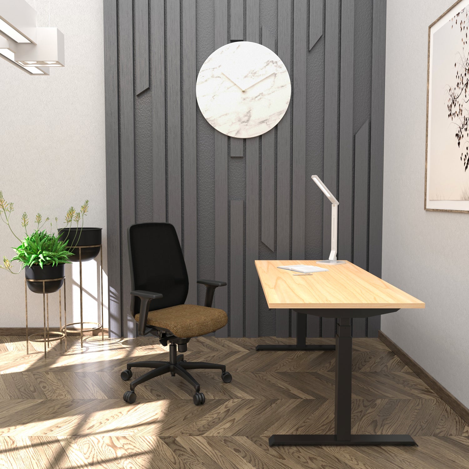 Chaise de bureau dossier moyen L1