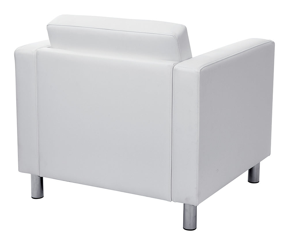 Fauteuil carré blanc - Série Pacific