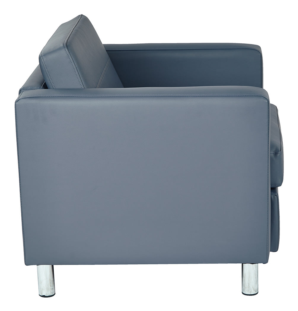 Fauteuil carré bleu - Série Pacific