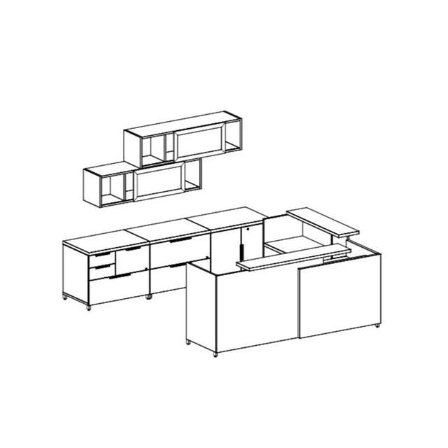 Poste de réception avec retour - Collection Quad