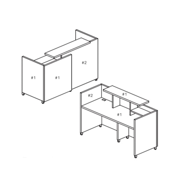 Bureau de réception droit Collection Quad