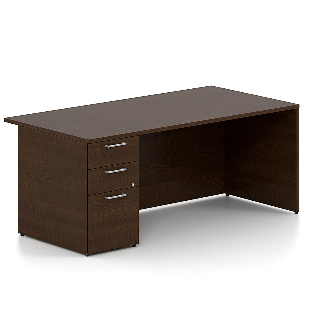 Petit bureau droit avec caisson, Concept 300