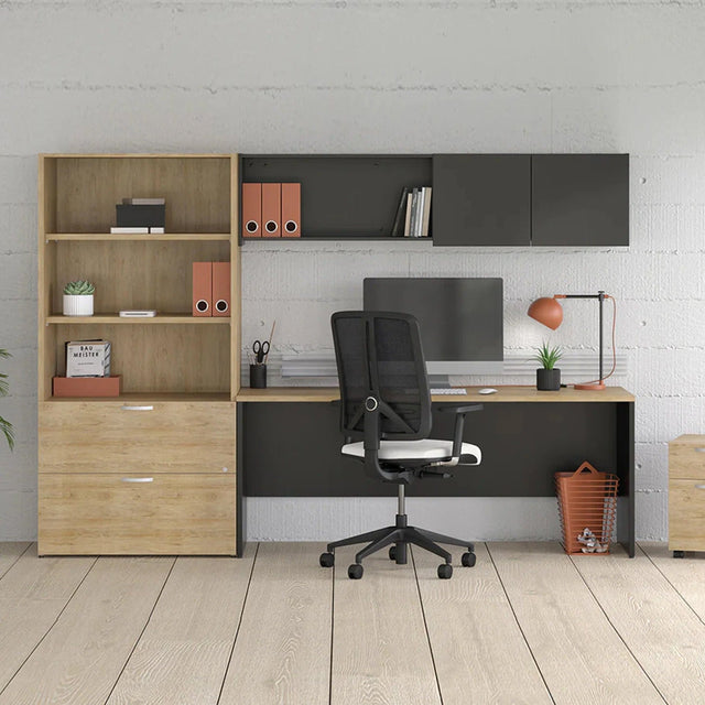 Petit bureau rectangulaire 60"L avec rangement, Concept 300