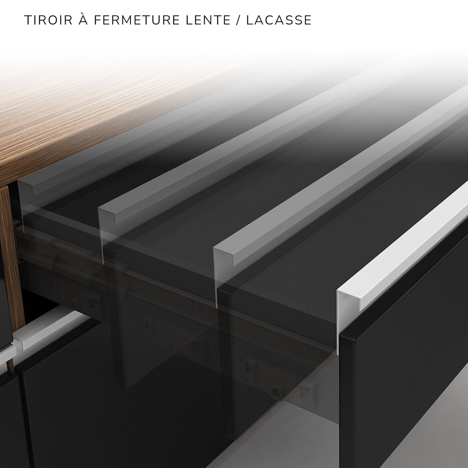 Bureau en L ajustable en hauteur avec rangement arrière, Nex