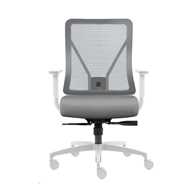 Chaise de bureau dossier moyen, bâti blanc Levo