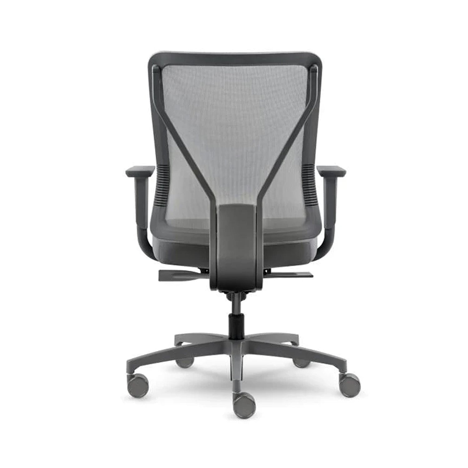 Chaise de bureau dossier moyen, bâti gris Levo