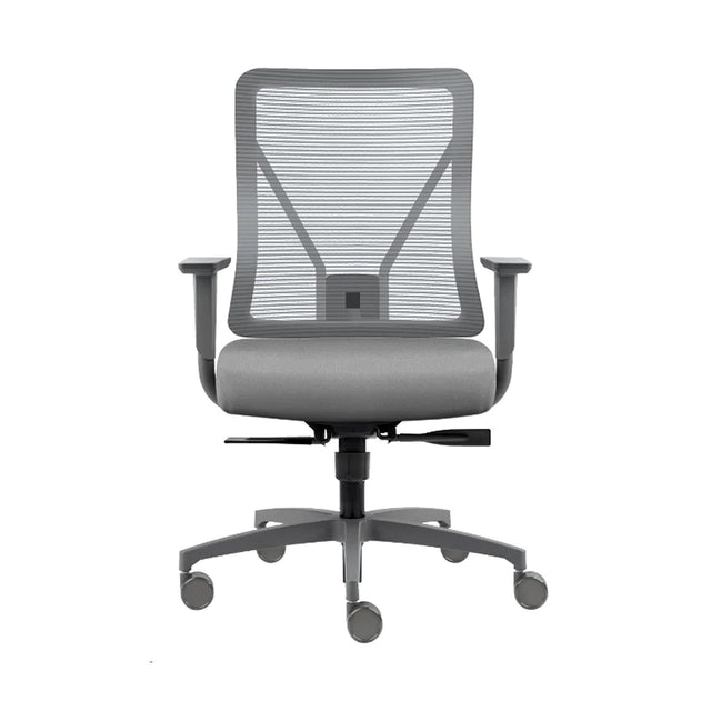 Chaise de bureau dossier moyen, bâti gris Levo