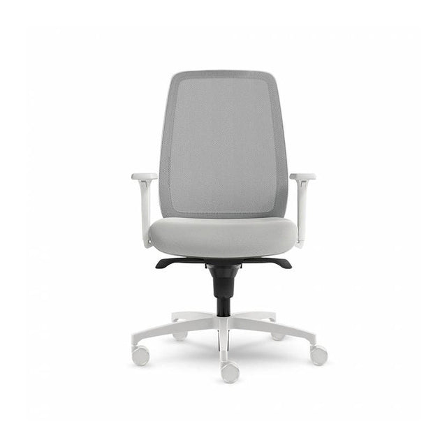 Chaise de bureau blanche dossier en maille L1