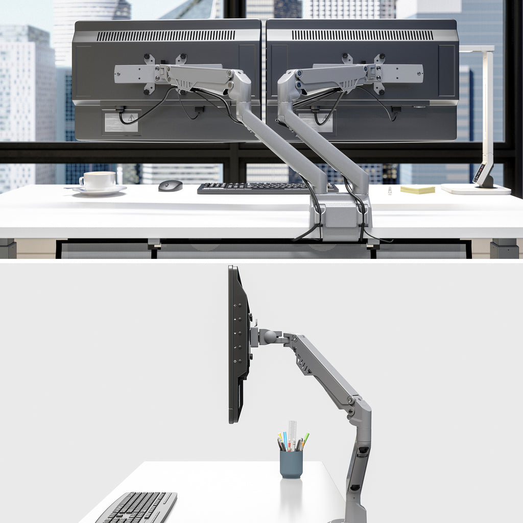 upCentric ergonomic dual-screen stand