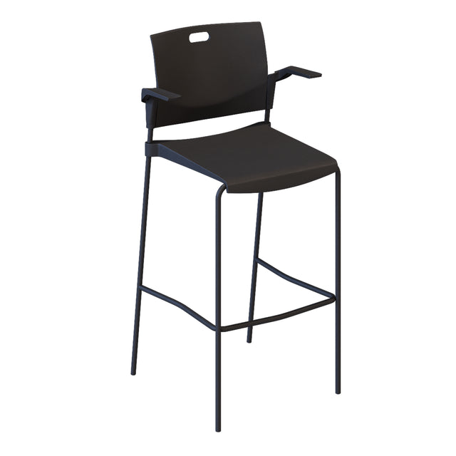 Polypropylene bar height stool - Butterfly Series