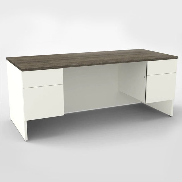 Bureau droit double caisson de rangement Concept 400E