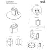 Conceal cable management column