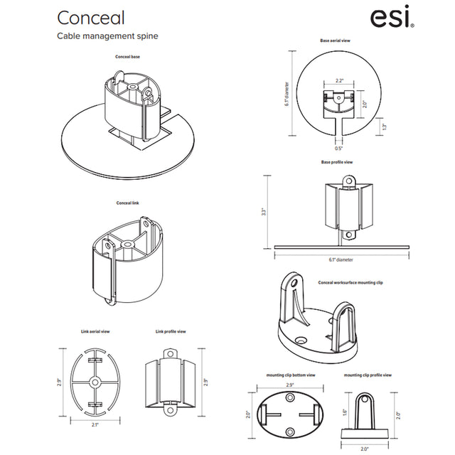 Conceal cable management column