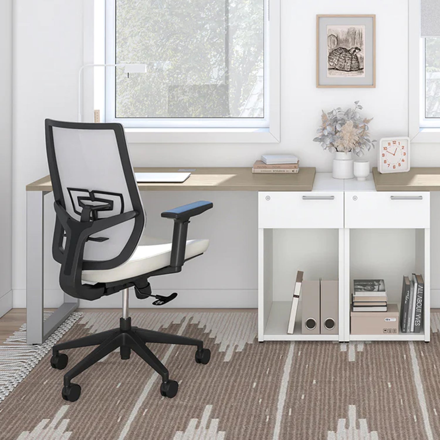 Petit bureau droit avec rangement Concept C.A.