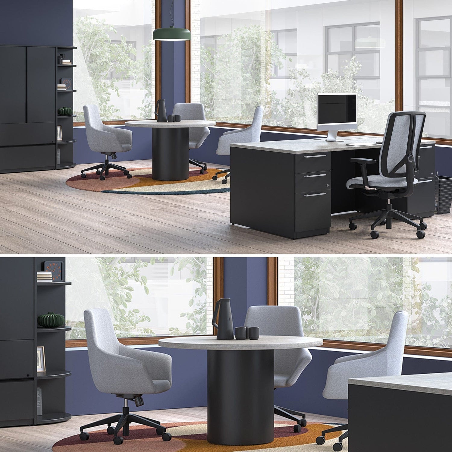 Table de réunion 36"D pour 2 à 3 personnes, Concept 400E
