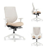 Chaise de bureau blanche avec dossier en maille Youtoo