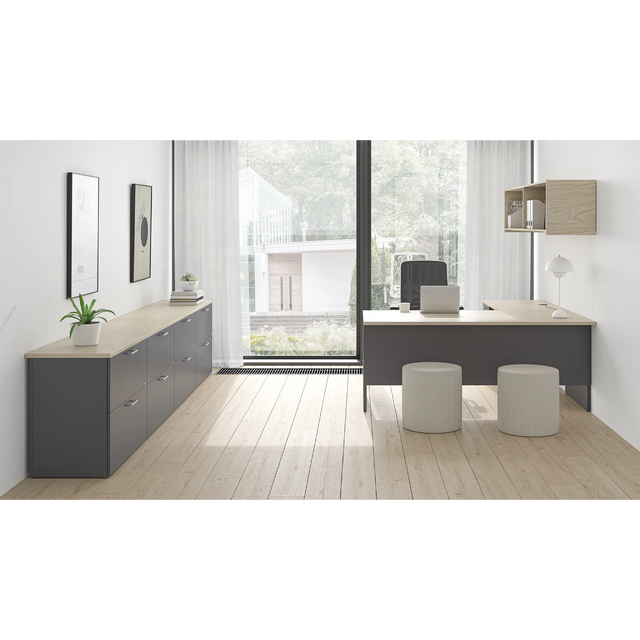 Bureau en L avec rangement, Concept 300