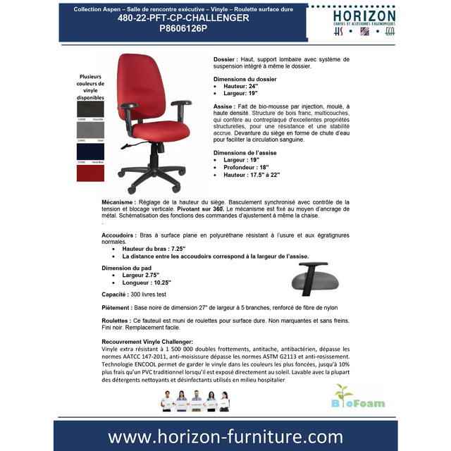 Collection Aspen - Salle de rencontre exécutive - Vinyle - P8606125P / P8606126P