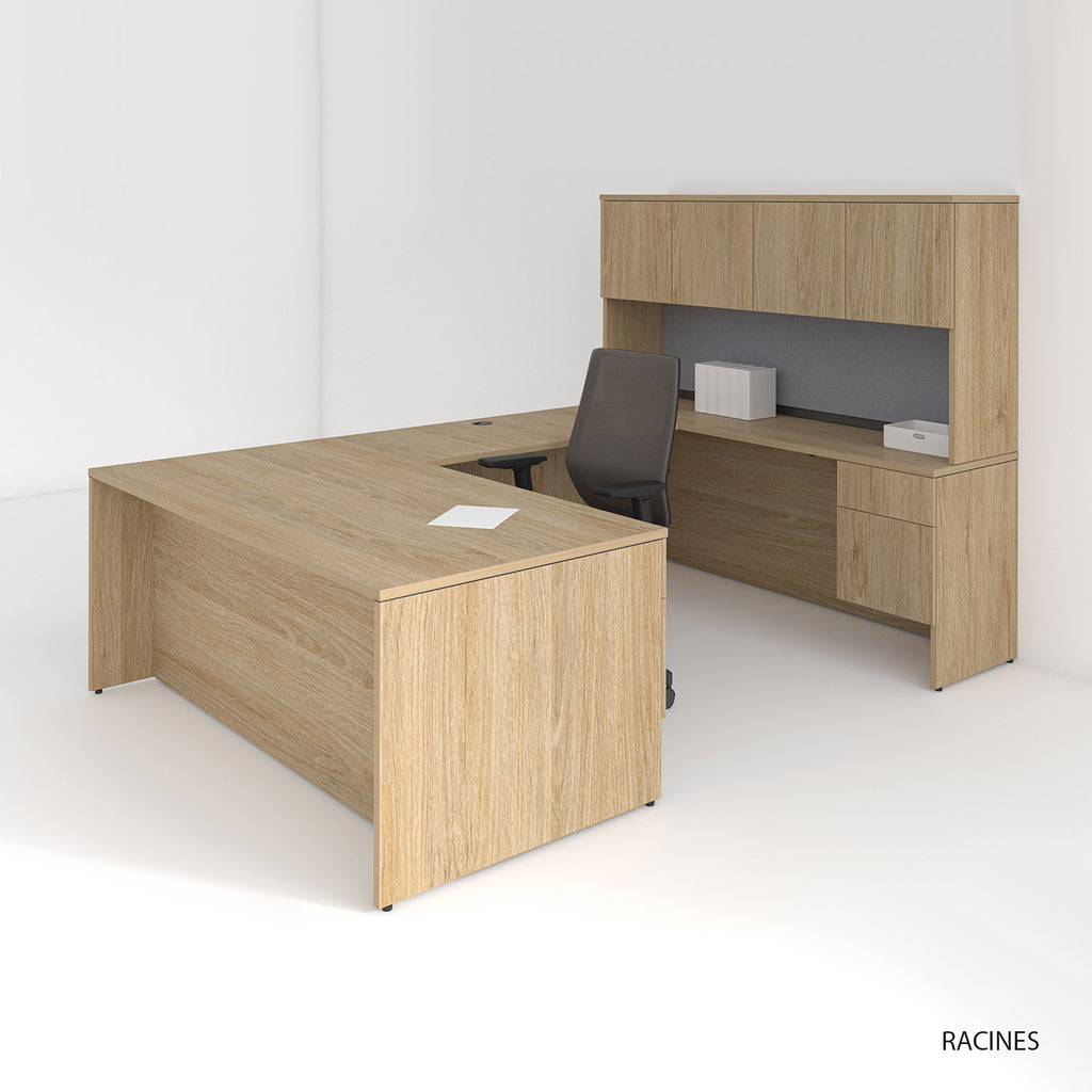 Bureau en U avec étagère Concept 400E