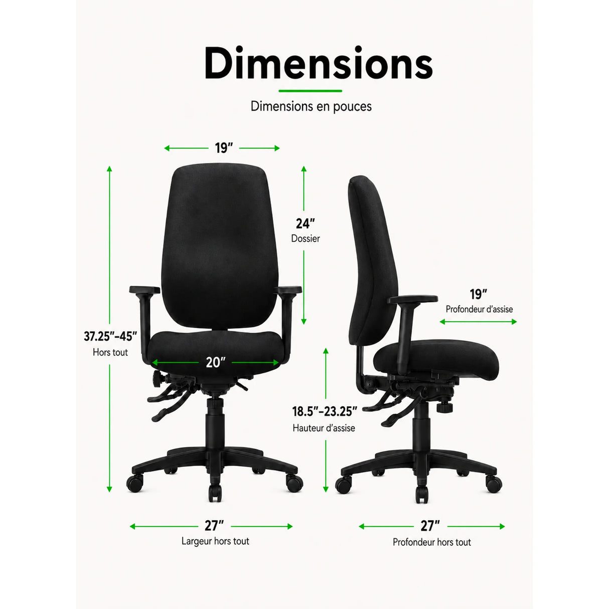 Chaise ergonomique Cierra Standard