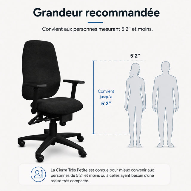 Chaise ergonomique Cierra Très Petite Taille