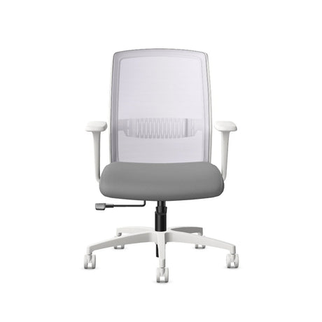 Chaise conférence blanche Eighty Two, vue de face - Allseating