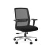 Chaise réunion base chrome Eighty Two, vue en angle - Allseating