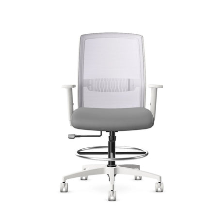 Tabouret blanc Eighty Two, vue de face - Allseating