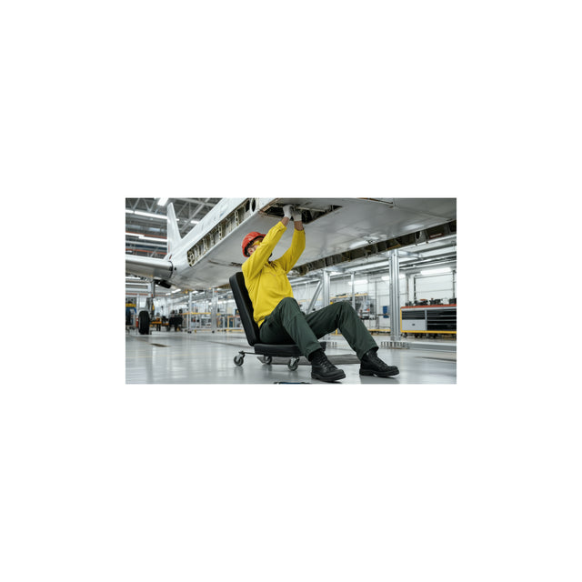 FLEX mini Synetik utilisé pour travailler assis sous une structure