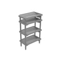 Plastico 4 étagères, gris clair
