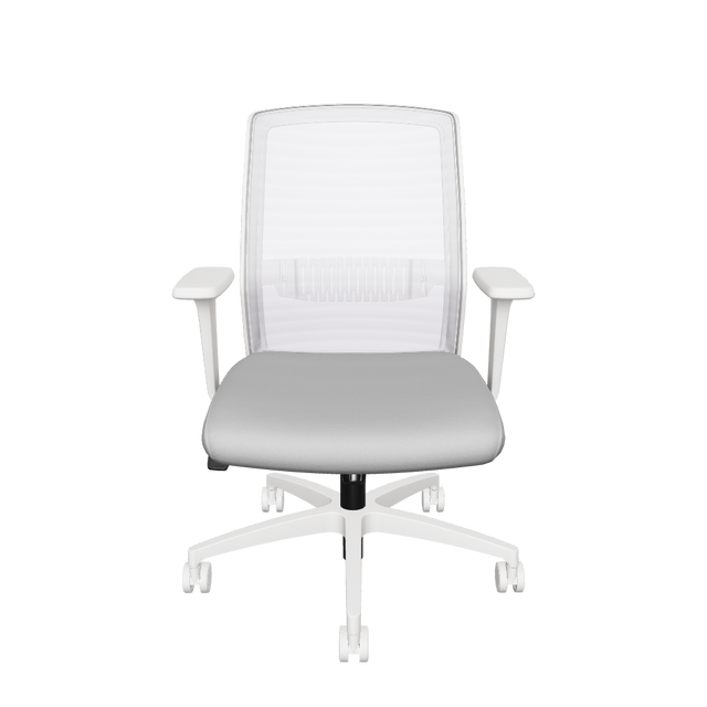 Chaise conférence blanche Eighty Two, vue en 3D - Allseating