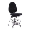 Chaise de soudure ergonomique TF190 de Synetik avec base en acier et repose-pieds