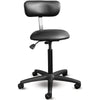 Tabouret Shoptech 097 noir avec dossier rembourré réglable, vérin PC1000 et roulettes