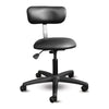 Tabouret Shoptech 097 noir avec dossier rembourré réglable, vérin PC550 et roulettes