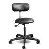Tabouret Shoptech 097 noir avec dossier rembourré réglable, vérin PC775 et roulettes