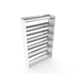 Titan 6 tablettes en stainless, côtés blanc