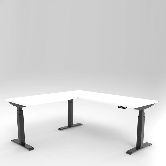 Bureau en L, ajustable en hauteur de 22,6" à 48,9"H - upCentric 3L