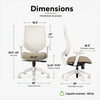 White office chair with mesh back Youtoo