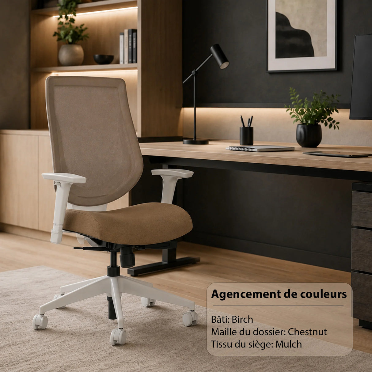 Chaise de bureau blanche YouToo Birch