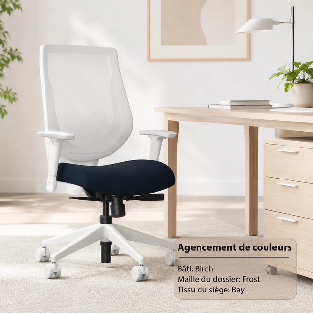 White office chair with mesh back Youtoo