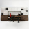 Bureau en L réversible avec étagère et rangement - Série 400
