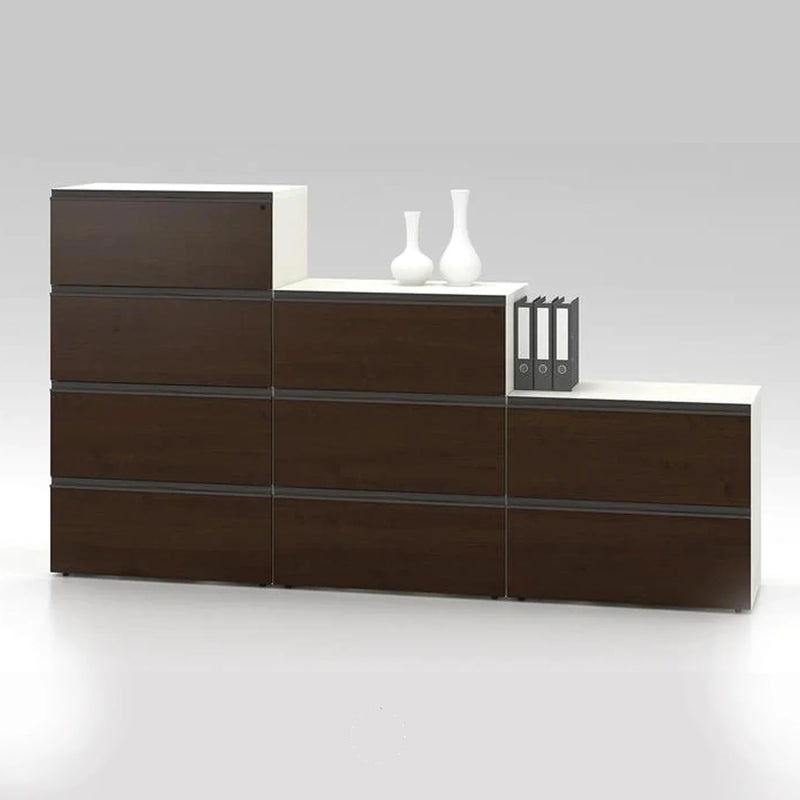 Classeur latéral 3 tiroirs 36"L en mélamine avec serrure