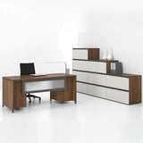 Classeur latéral 3 tiroirs 36"L en mélamine avec serrure