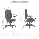 Chaise de bureau ergonomique pour personne de petite taille Cierra Petite