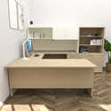 Étagère De Bureau à 3 Niveaux Trapézoïdale - Métal Et Panneau Haute Densité - 75 Cm De Large - Pour Bureau Ou Dortoir - 10